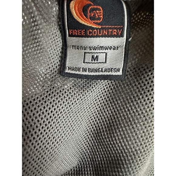 Free Country Swim Shorts Mens Medium Green Black White Aqua Tech Boardshorts - Picture 3 of 7